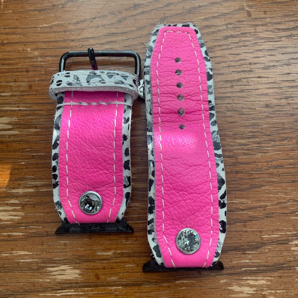 Hot pink with leopard trim Spark*l band